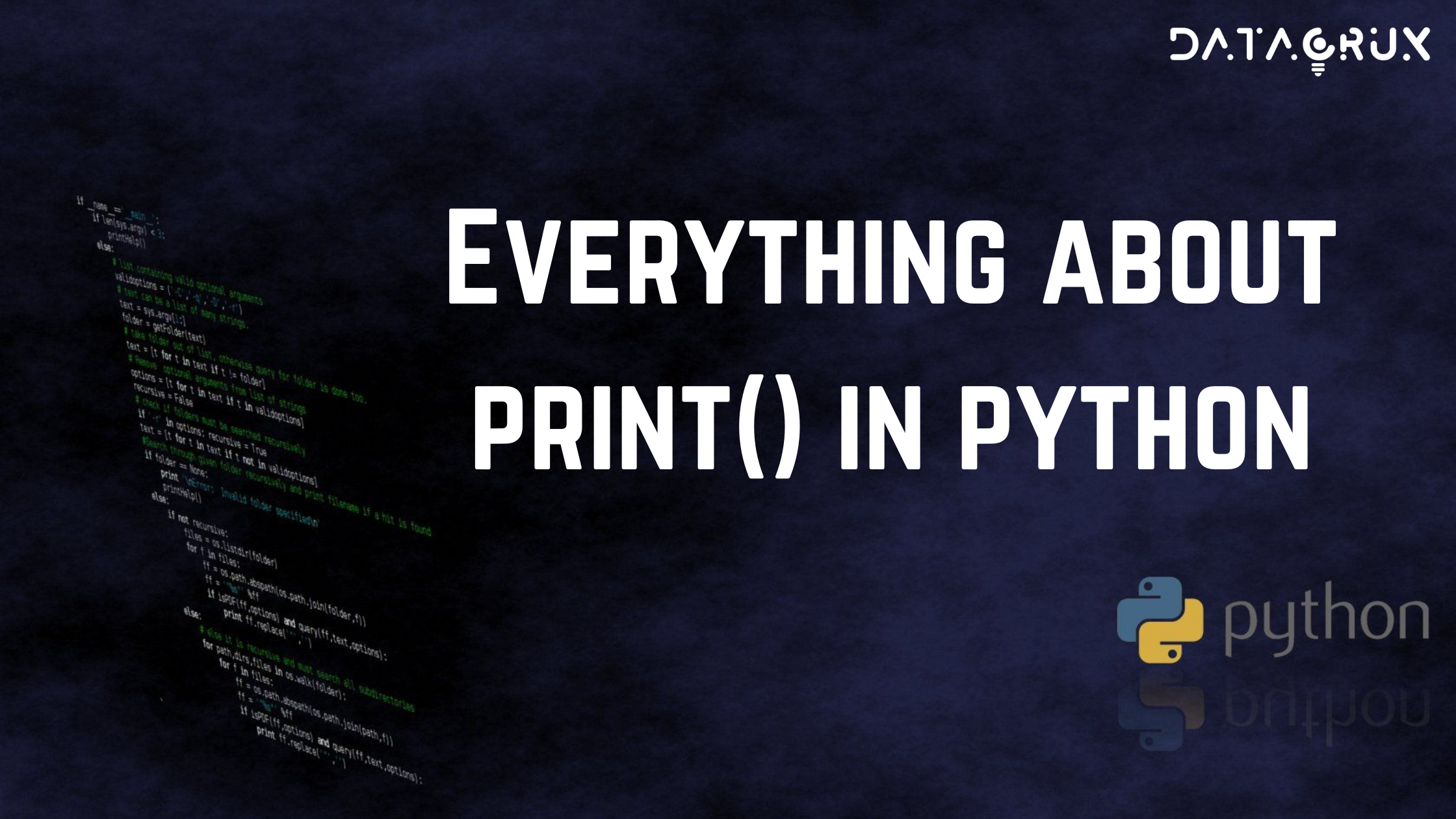 Everything about print() in python