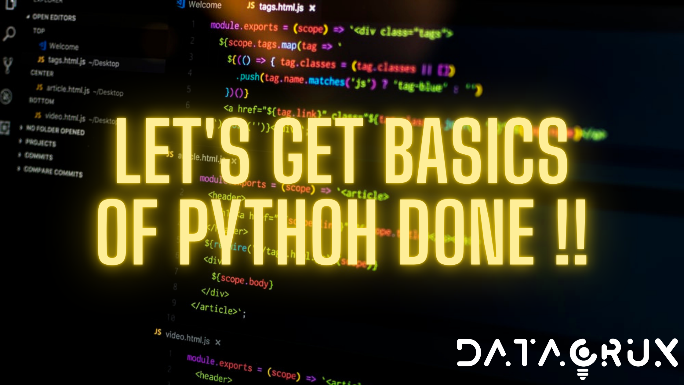 Let’s get the basics of Python done !!